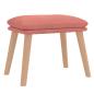 Preview: Relaxsessel mit Hocker Rosa Samt