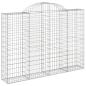 Preview: Gabionen mit Hochbogen 15Stk. 200x30x140/160cm Verzinktes Eisen