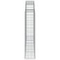 Preview: Gabionen mit Hochbogen 15Stk. 200x30x140/160cm Verzinktes Eisen