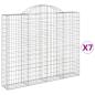 Preview: Gabionen mit Hochbogen 7 Stk. 200x30x160/180cm Verzinktes Eisen