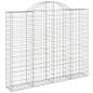 Preview: Gabionen mit Hochbogen 7 Stk. 200x30x160/180cm Verzinktes Eisen