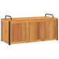 Preview: Gartenbox 110x45x42/53 cm Massivholz Akazie und Stahl