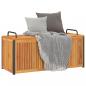 Preview: Gartenbox 110x45x42/53 cm Massivholz Akazie und Stahl