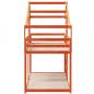 Preview: Etagenbett mit Dach Wachsbraun 90x190 cm Massivholz Kiefer