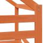 Preview: Etagenbett mit Dach Wachsbraun 90x190 cm Massivholz Kiefer
