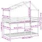 Preview: Etagenbett mit Dach 80x200 cm Massivholz Kiefer
