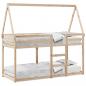 Preview: Etagenbett mit Dach 80x200 cm Massivholz Kiefer