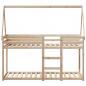 Preview: Etagenbett mit Dach 80x200 cm Massivholz Kiefer