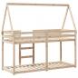 Preview: Etagenbett mit Dach 80x200 cm Massivholz Kiefer