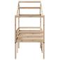 Preview: Hochbett mit Dach 80x200 cm Massivholz Kiefer