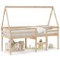 Preview: ARDEBO.de - Hochbett mit Dach 80x200 cm Massivholz Kiefer