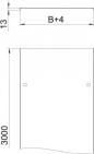 Preview: OBO Bettermann DRL/400 Kabelrinnendeckel mit Drehriegelverschluss, B: 400 mm, 3 Meter (6052401)