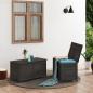Preview: ARDEBO.de - Outdoor-Kissenbox Anthrazit 100x50x56 cm Massivholz Tanne