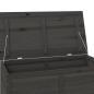 Preview: Outdoor-Kissenbox Anthrazit 100x50x56 cm Massivholz Tanne