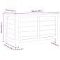 Preview: Outdoor-Kissenbox Anthrazit 100x50x56 cm Massivholz Tanne