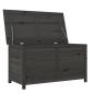 Preview: Outdoor-Kissenbox Anthrazit 100x50x56 cm Massivholz Tanne