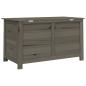 Preview: Outdoor-Kissenbox Anthrazit 100x50x56 cm Massivholz Tanne