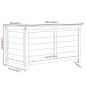 Preview: Outdoor-Kissenbox Anthrazit 100x50x56 cm Massivholz Tanne