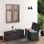 Preview: ARDEBO.de - Outdoor-Kissenbox Anthrazit 150x50x56 cm Massivholz Tanne