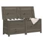 Preview: Outdoor-Kissenbox Anthrazit 150x50x56 cm Massivholz Tanne