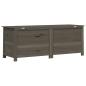 Preview: Outdoor-Kissenbox Anthrazit 150x50x56 cm Massivholz Tanne