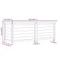 Preview: Outdoor-Kissenbox Braun 150x50x56 cm Massivholz Tanne