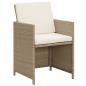 Preview: 3-tlg. Garten-Essgruppe mit Kissen Beige