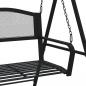 Preview: Hollywoodschaukel 124 cm Schwarz Stahl