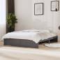 Preview: ARDEBO.de - Massivholzbett Grau 135x190 cm