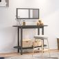 Preview: ARDEBO.de - Konsolentisch Grau 110x40x80 cm Massivholz Kiefer