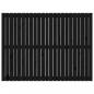 Preview: Wand-Kopfteil Schwarz 146,5x3x110 cm Massivholz Kiefer