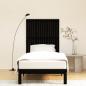 Preview: Wand-Kopfteil Schwarz 95,5x3x110 cm Massivholz Kiefer