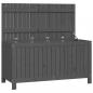 Preview: Gartentruhe Grau 121x55x64 cm Massivholz Kiefer