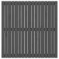 Preview: Wand-Kopfteil Grau 108x3x110 cm Massivholz Kiefer