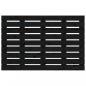Preview: Wand-Kopfteil Schwarz 106x3x63 cm Massivholz Kiefer