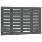 Preview: Wand-Kopfteil Grau 96x3x63 cm Massivholz Kiefer