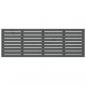 Preview: Wand-Kopfteil Grau 206x3x63 cm Massivholz Kiefer