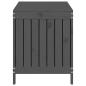 Preview: Gartentruhe Grau 115x49x60 cm Massivholz Kiefer