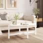 Preview: ARDEBO.de - Couchtisch Weiß 118x63x45 cm Massivholz Kiefer