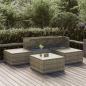 Preview: 5-tlg. Garten-Lounge-Set mit Kissen Grau Poly Rattan
