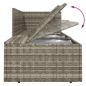 Preview: 5-tlg. Garten-Lounge-Set mit Kissen Grau Poly Rattan