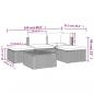 Preview: 5-tlg. Garten-Lounge-Set mit Kissen Grau Poly Rattan