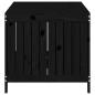 Preview: Gartentruhe Schwarz 147x68x64 cm Massivholz Kiefer