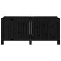 Preview: Gartentruhe Schwarz 147x68x64 cm Massivholz Kiefer