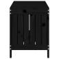 Preview: Gartentruhe Schwarz 108x42,5x54 cm Massivholz Kiefer