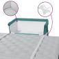 Preview: Babybett mit Matratze Grün Leinenstoff