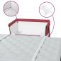 Preview: Babybett mit Matratze Rot Leinenstoff