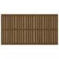 Preview: Wand-Kopfteil Honigbraun 204x3x110 cm Massivholz Kiefer