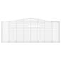 Preview: Gabione mit Hochbogen 400x30x140/160 cm Verzinktes Eisen