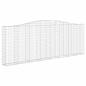 Preview: Gabione mit Hochbogen 400x30x140/160 cm Verzinktes Eisen